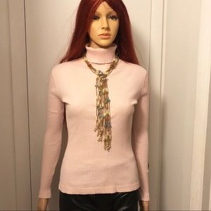 Stefano Basics soft pink turtleneck size medium